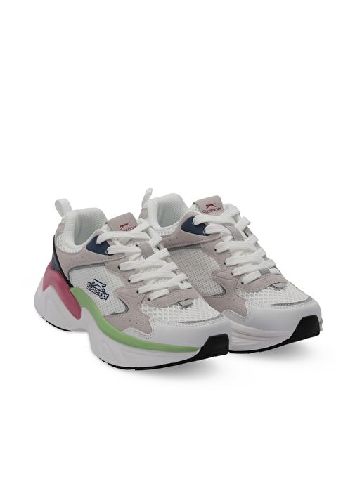 Slazenger WIND Kadın Sneaker Ayakkabı Beyaz / Lacivert - Görsel 3