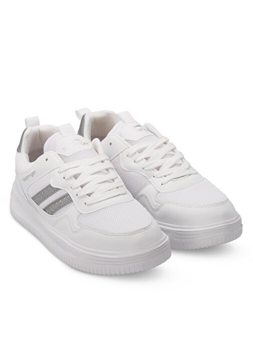 Slazenger MEGA I Erkek Sneaker Ayakkabı Beyaz / Gri - Görsel 3
