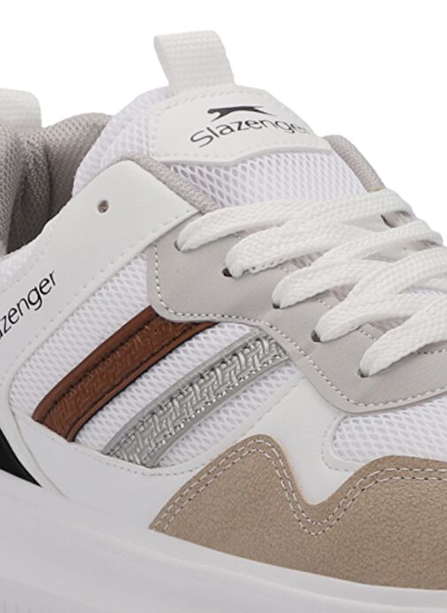 Slazenger MEGA I Erkek Sneaker Ayakkabı Beyaz / Kahve - Görsel 5