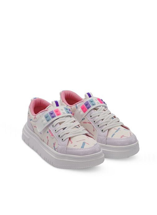 Slazenger NUMANCIA Kız Çocuk Sneaker Ayakkabı Beyaz / Pembe - Görsel 3