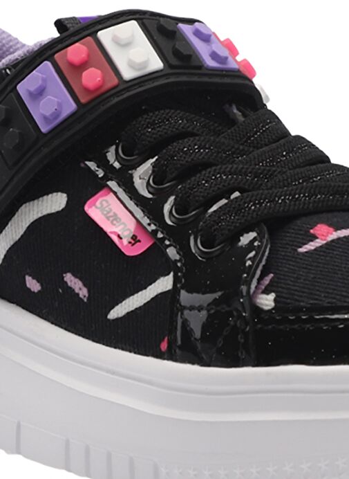 Slazenger NUMANCIA Kız Çocuk Sneaker Ayakkabı Siyah / Mor - Görsel 5