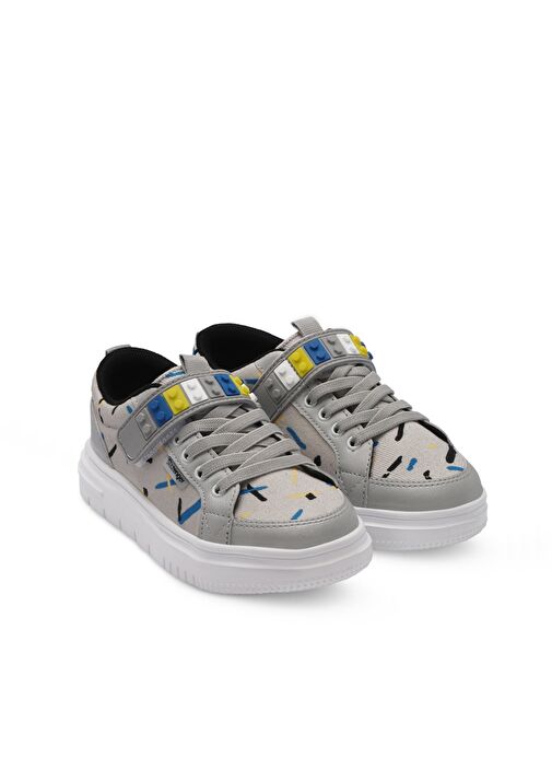 Slazenger NUMANCIA Erkek Çocuk Sneaker Ayakkabı Gri / Siyah - Görsel 3