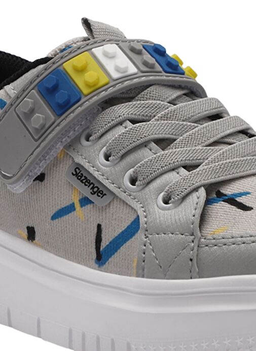 Slazenger NUMANCIA Erkek Çocuk Sneaker Ayakkabı Gri / Siyah - Görsel 5