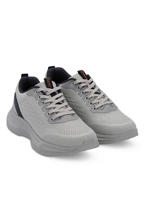 Slazenger LEMAR Erkek Sneaker Ayakkabı Gri / Lacivert - Görsel 3