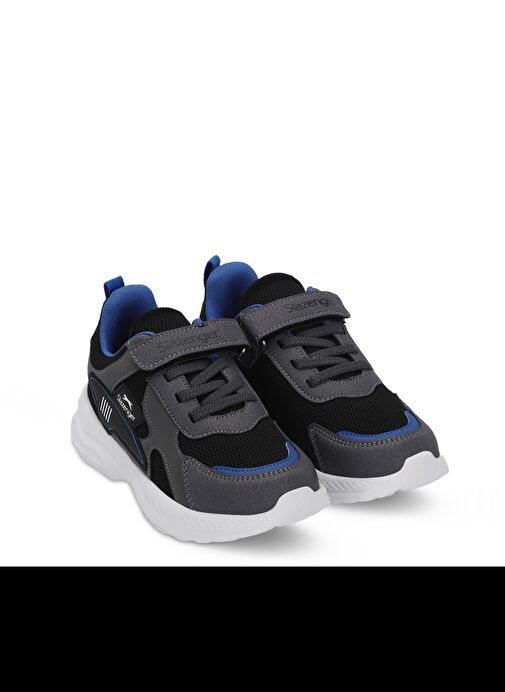 Slazenger KEMBA Erkek Çocuk Sneaker Ayakkabı Siyah / Koyu Gri - Görsel 3