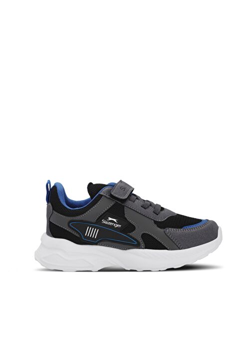 Slazenger KEMBA Erkek Çocuk Sneaker Ayakkabı Siyah / Koyu Gri - Görsel 2