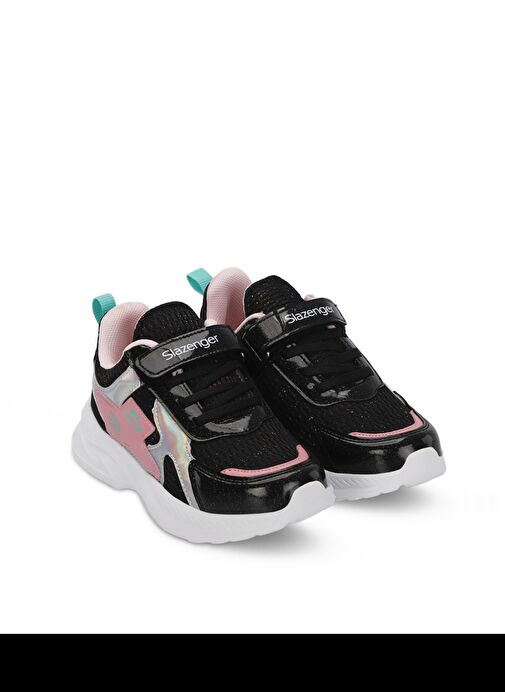 Slazenger KEMBA Kız Çocuk Sneaker Ayakkabı Siyah / Pembe - Görsel 3
