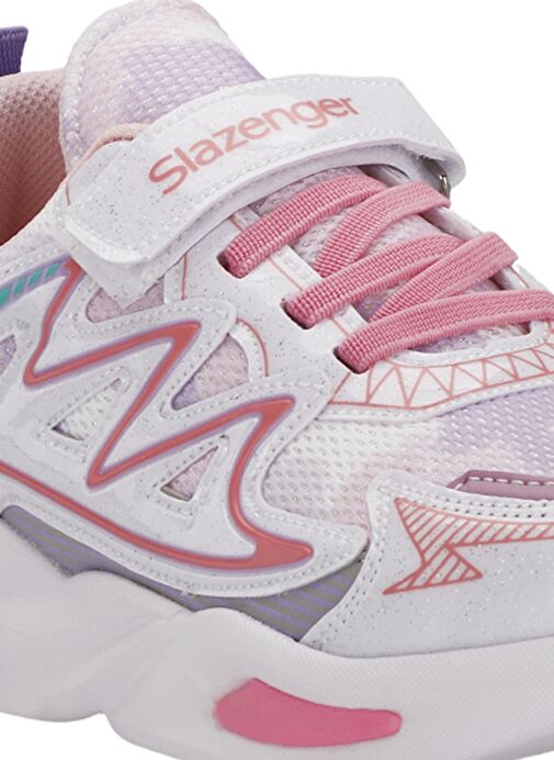 Slazenger KYRIE Kız Çocuk Sneaker Ayakkabı Beyaz / Pembe - Görsel 5