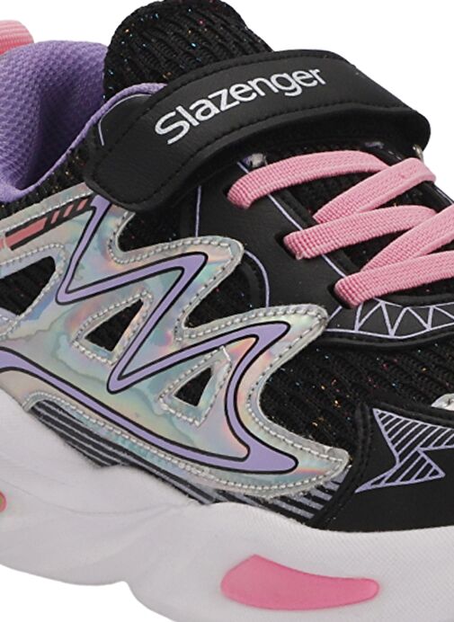 Slazenger KYRIE Kız Çocuk Sneaker Ayakkabı Siyah / Mor - Görsel 5