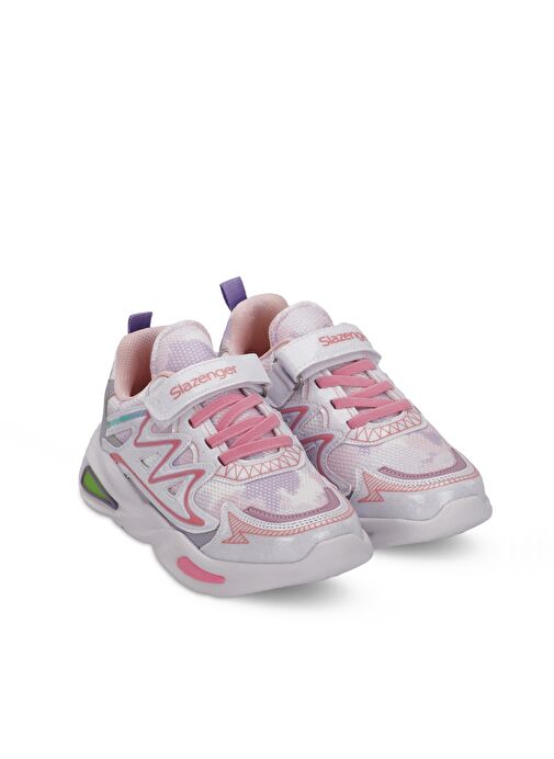 Slazenger KYRIE Kız Çocuk Sneaker Ayakkabı Beyaz / Pembe - Görsel 3