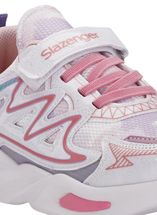 Slazenger KYRIE Kız Çocuk Sneaker Ayakkabı Beyaz / Pembe - Görsel 5