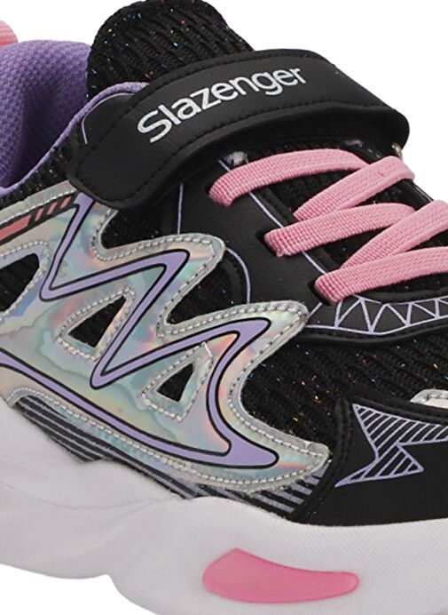 Slazenger KYRIE Kız Çocuk Sneaker Ayakkabı Siyah / Mor - Görsel 5