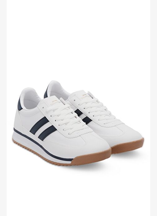 Slazenger OLEKS Erkek Günlük Ayakkabı Beyaz / Lacivert - Görsel 3