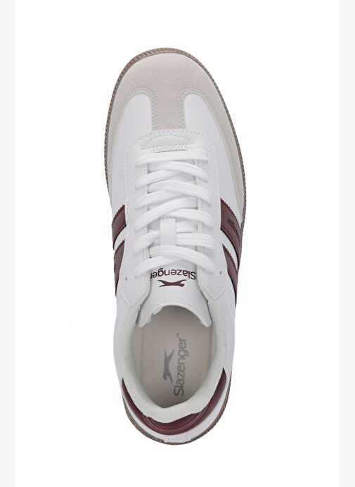 Slazenger ITALY I Kadın Beyaz / Bordo Günlük Spor Ayakkabısı - Görsel 6