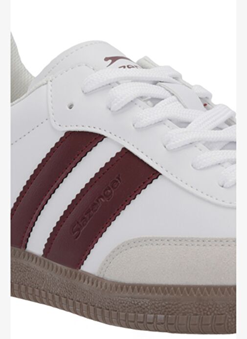 Slazenger ITALY I Kadın Beyaz / Bordo Günlük Spor Ayakkabısı - Görsel 5