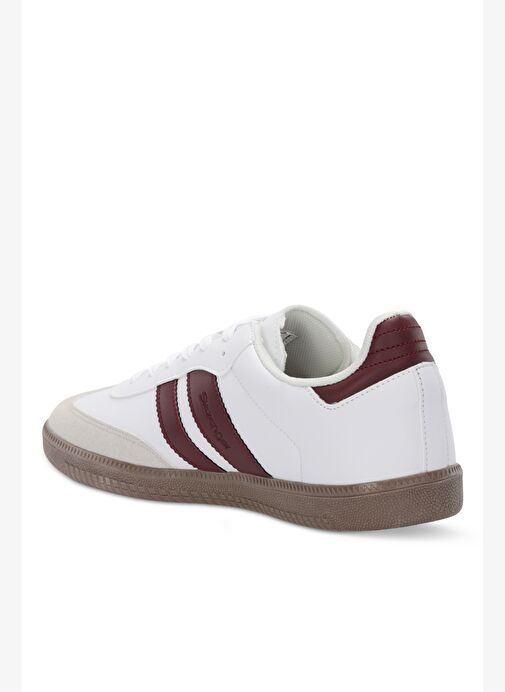 Slazenger ITALY I Kadın Beyaz / Bordo Günlük Spor Ayakkabısı - Görsel 4