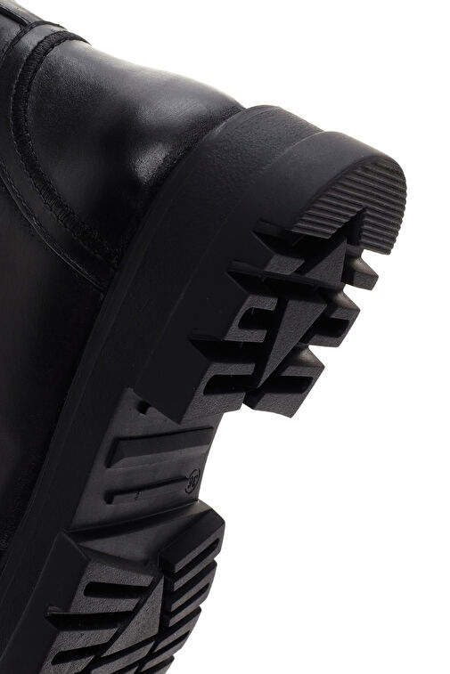 Derimod Derimod Kadın Siyah Fermuarlı Deri Postal Bot 23WFD184818 | Boyner Siyah - 8. görsel