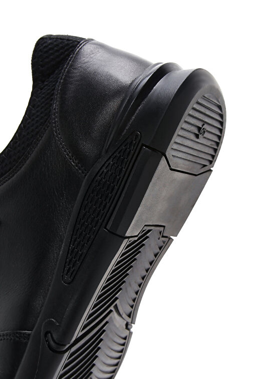 Erkek Siyah Deri Casual Ayakkabı 23WFD678618 - Görsel 9