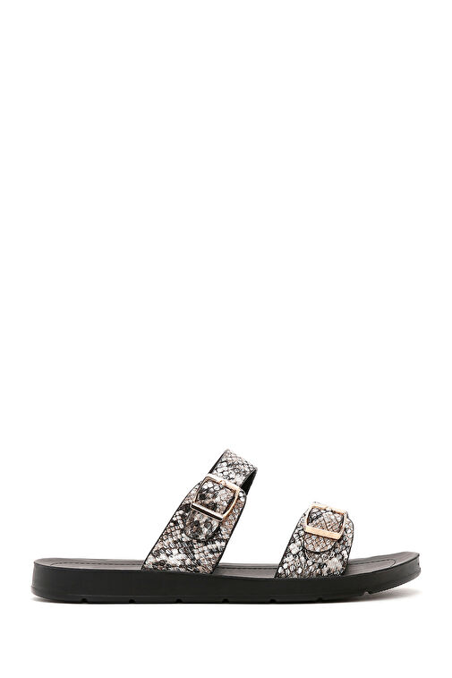 Kadın Siyah Çift Tokalı Terlik 24SFE460240 - Görsel 2