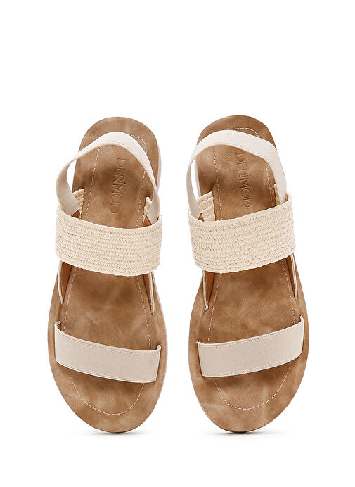 Derimod Derimod Kadın Bej Bilekten Lastikli Sandalet 24SFE461514 Sandalet & Terlik | Boyner Bej - 7. görsel