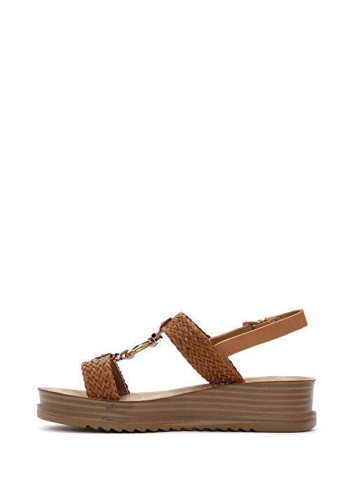 Derimod Derimod Kadın Taba Bilekten Bantlı Sandalet 24SFE461914 Sandalet & Terlik | Boyner Taba - 3. görsel