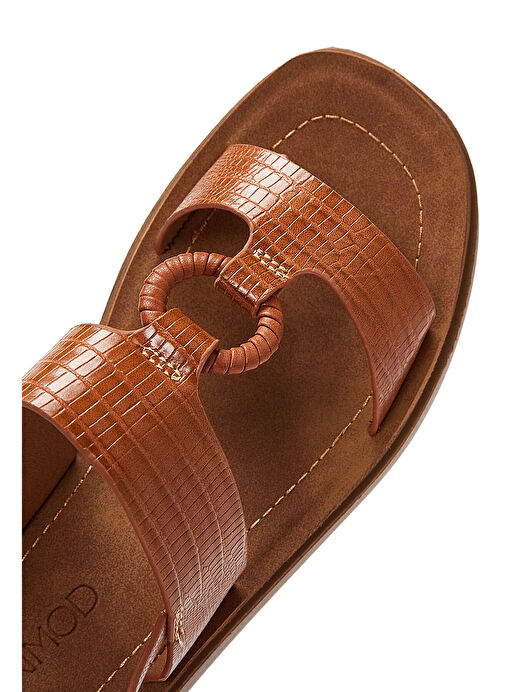 Kadın Taba Bilekten Bantlı Kalın Tabanlı Sandalet 24SFE462126 - Görsel 8