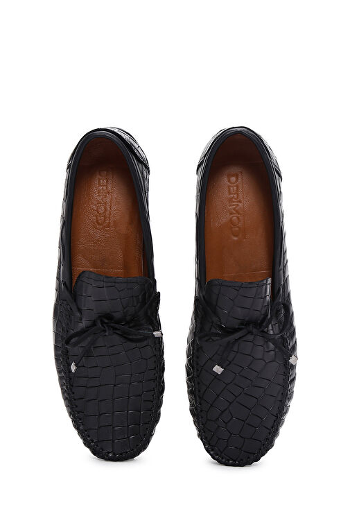 Derimod Derimod Erkek Siyah Kroko Desenli Deri Casual Loafer 24SFD6573E3 | Boyner Siyah - 7. görsel