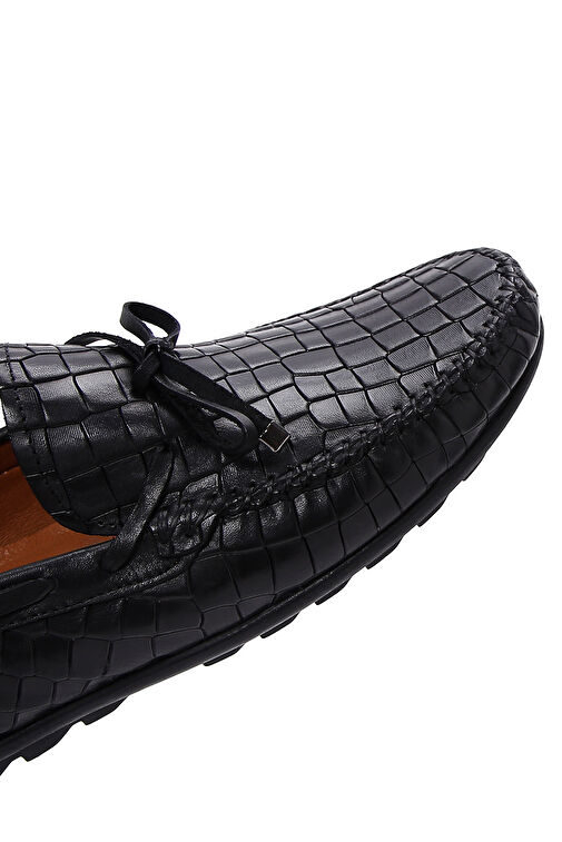 Derimod Derimod Erkek Siyah Kroko Desenli Deri Casual Loafer 24SFD6573E3 | Boyner Siyah - 8. görsel