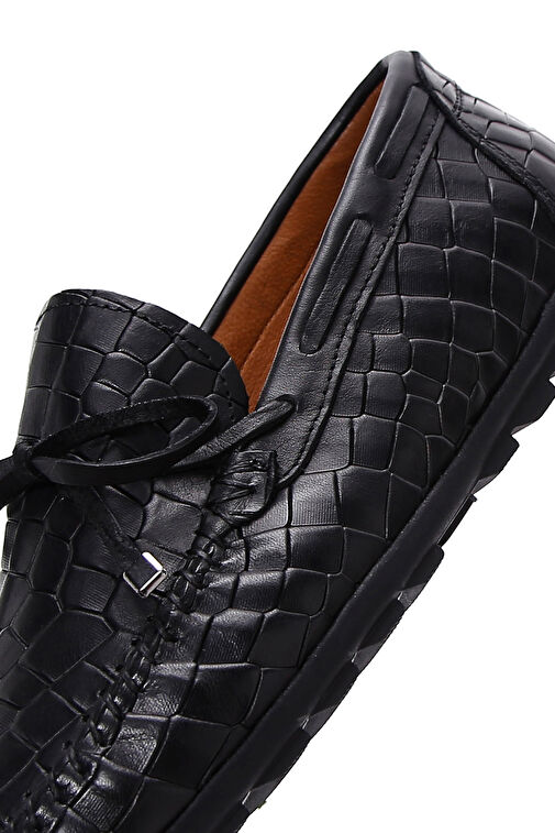 Derimod Derimod Erkek Siyah Kroko Desenli Deri Casual Loafer 24SFD6573E3 | Boyner Siyah - 9. görsel