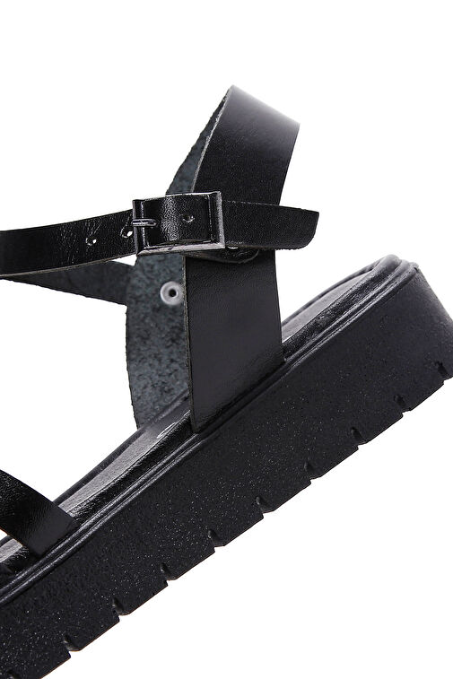 Derimod Derimod Kadın Siyah Bilekten Bantlı Deri Bodrum Sandaleti 24SFD331418 Sandalet & Terlik | Boyner Siyah - 8. görsel