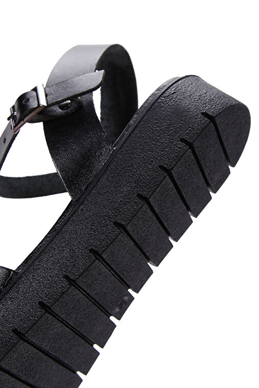 Derimod Derimod Kadın Siyah Bilekten Bantlı Deri Bodrum Sandaleti 24SFD331418 Sandalet & Terlik | Boyner Siyah - 9. görsel