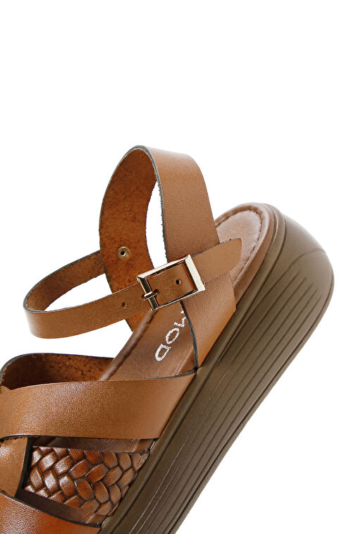 Derimod Derimod Kadın Taba Bilekten Bantlı Deri Sandalet 24SFD331918 Boyner'de! Taba - 9. görsel