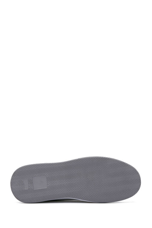 Erkek Beyaz Bağcıklı Deri Sneaker 24SFD610118 - Görsel 5