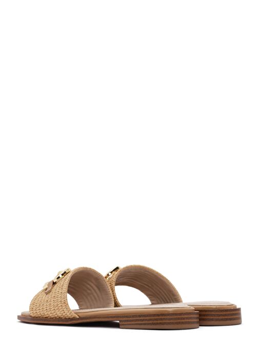 Kadın Bej Hasır Terlik 24SFE4801M7 - Görsel 6