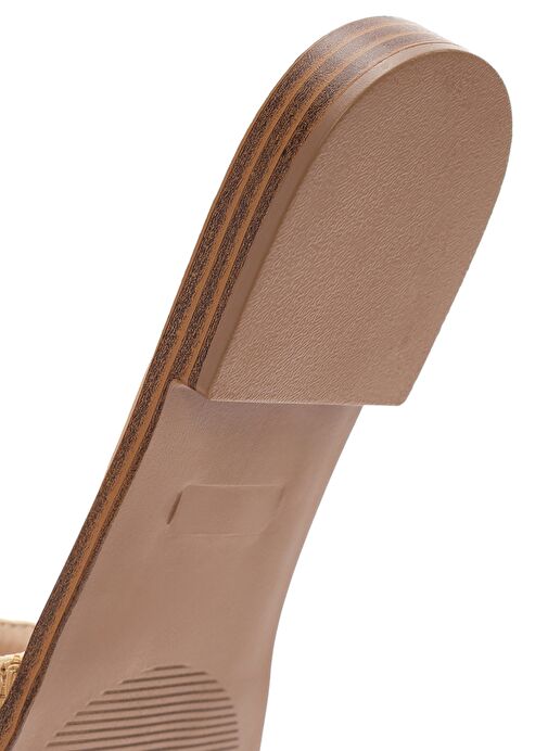 Kadın Bej Hasır Terlik 24SFE4801M7 - Görsel 9