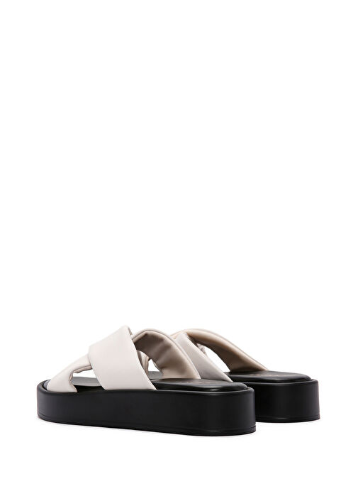 Derimod Derimod Kadın Bej Kalın Tabanlı Terlik 24SFE48046F Boyner'de! Bej - 6. görsel