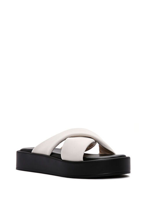 Derimod Derimod Kadın Bej Kalın Tabanlı Terlik 24SFE48046F Boyner'de! Bej - 7. görsel