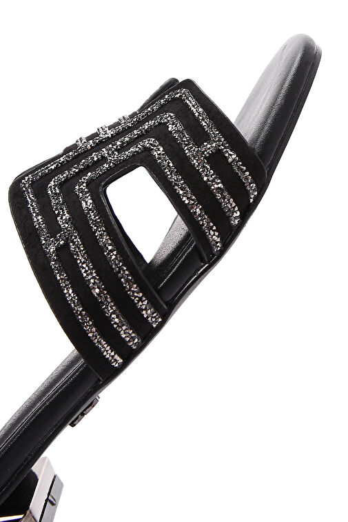 Derimod Derimod Kadın Siyah Taşlı Terlik 24SFD440314 Sandalet & Terlik | Boyner Siyah - 9. görsel