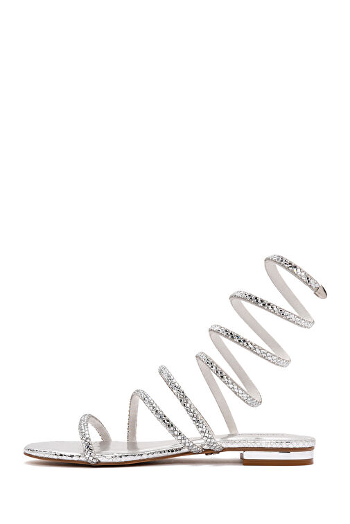 Derimod Derimod Gümüş Kadın Sandalet 24SFD4429TS Sandalet & Terlik | Boyner Gümüş - 3. görsel