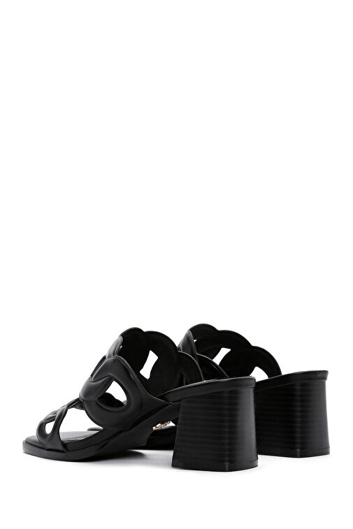 Derimod Derimod Kadın Siyah Kalın Topuklu Terlik 24SFD442318 Sandalet & Terlik | Boyner Siyah - 7. görsel