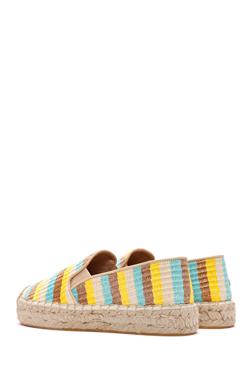 Derimod Derimod Sarı-Turkuaz Kadın Hasır Espadril 24SFD4438M7 Casual Ayakkabı | Boyner Sarı - 7. görsel