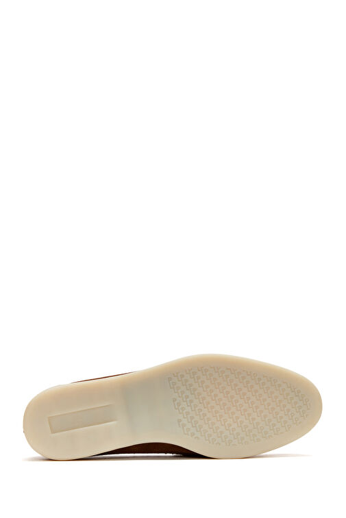 Kadın Taba Süet Deri Maskülen Loafer 24SFD130210 - Görsel 5
