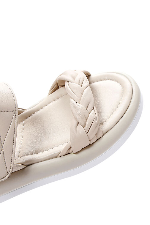 Derimod Derimod Kadın Bej Bilekten Bantlı Deri Comfort Sandalet 24SFD361218 Sandalet & Terlik | Boyner Bej - 9. görsel