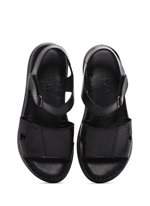 Derimod Derimod Kadın Siyah Bilekten Bantlı Deri Comfort Sandalet 24SFD300118 Sandalet & Terlik | Boyner Siyah - 7. görsel