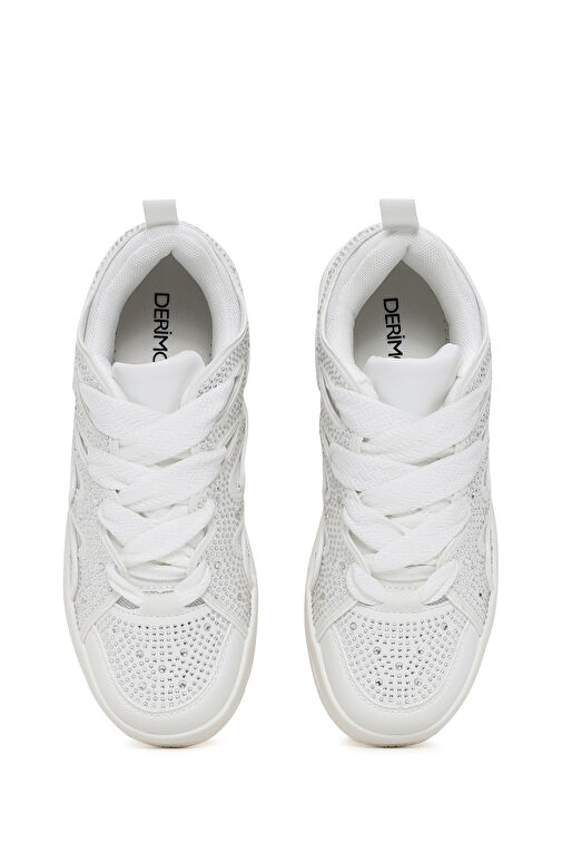 Derimod Derimod Kadın Beyaz Taşlı Sneaker 24SFD431614 | Boyner Beyaz - 7. görsel