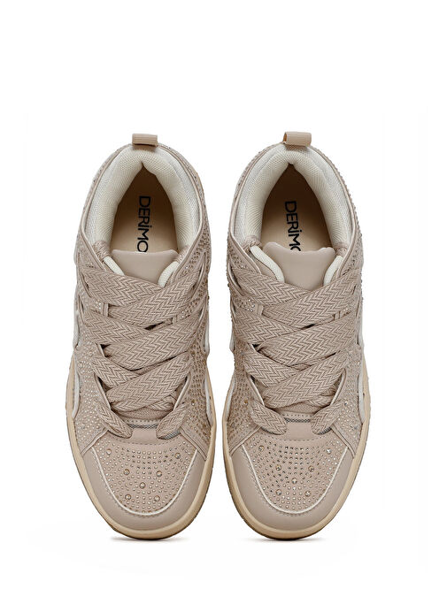 Derimod Derimod Kadın Bej Taşlı Sneaker 24SFD431614 | Boyner Bej - 7. görsel