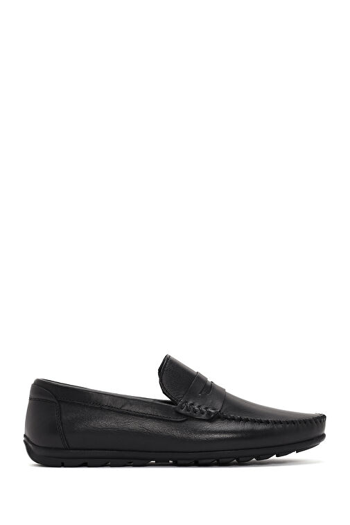 Erkek Siyah Deri Casual Loafer 24SFD658118 - Görsel 2