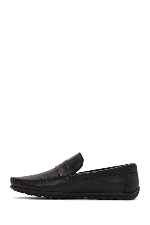 Erkek Siyah Deri Casual Loafer 24SFD658118 - Görsel 3