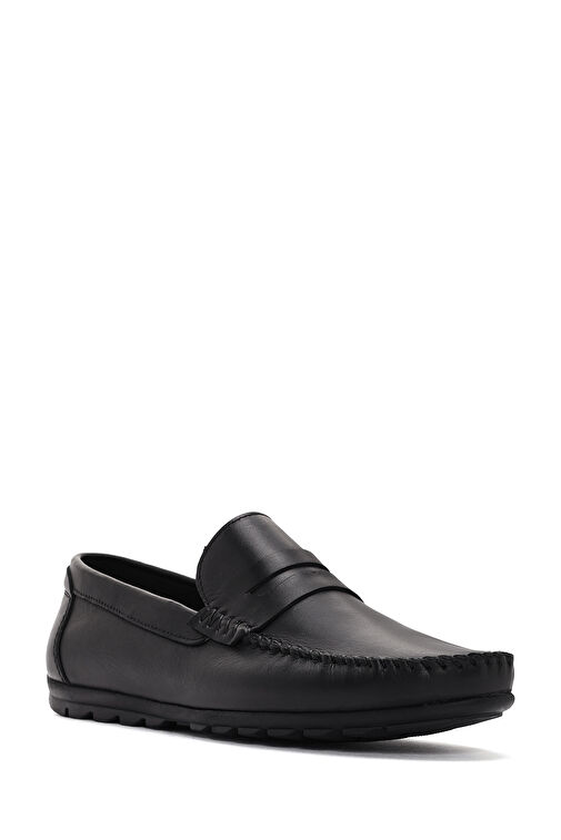 Erkek Siyah Deri Casual Loafer 24SFD658118 - Görsel 7