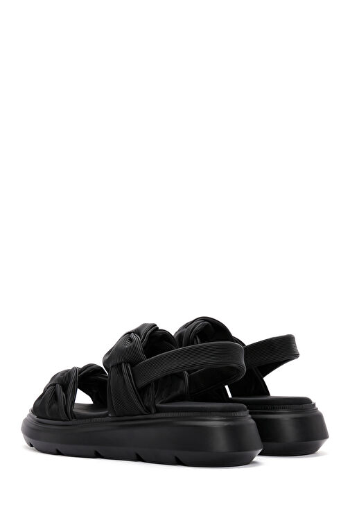 Kadın Siyah Bilekten Bantlı Sandalet 24SFE485218 - Görsel 6